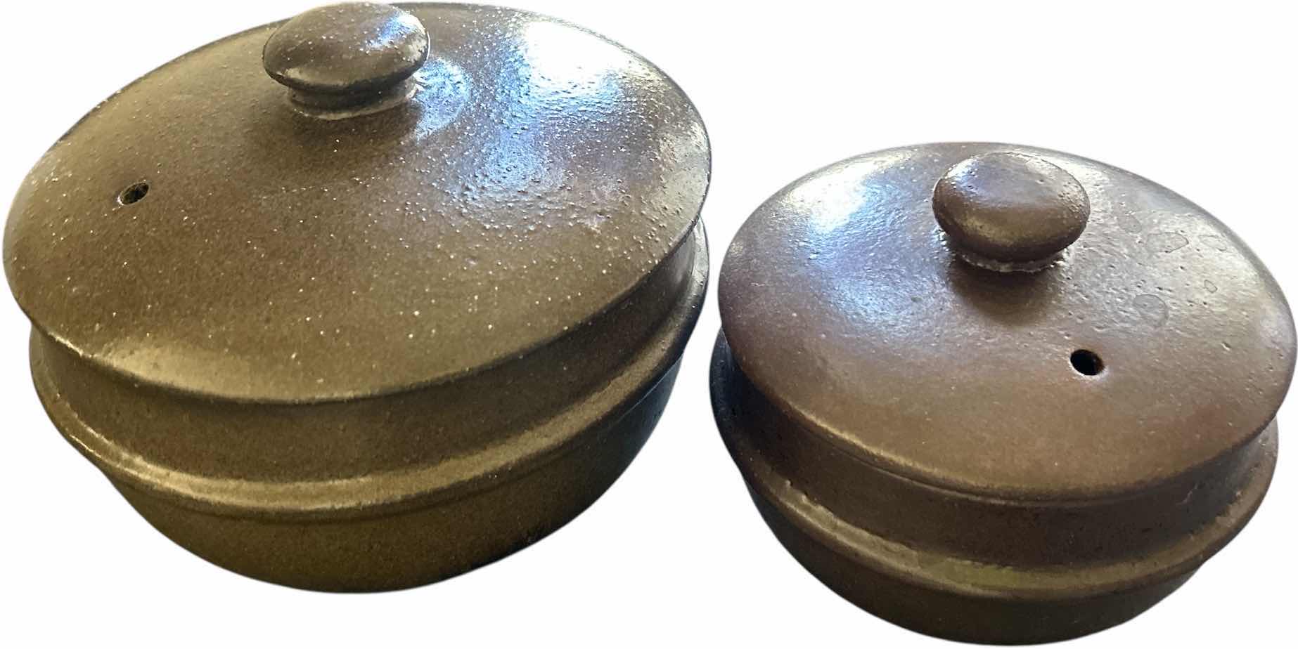 Photo 1 of HEAVY POTTERY SOUP BOWLS (LARGEST 7” x H5”