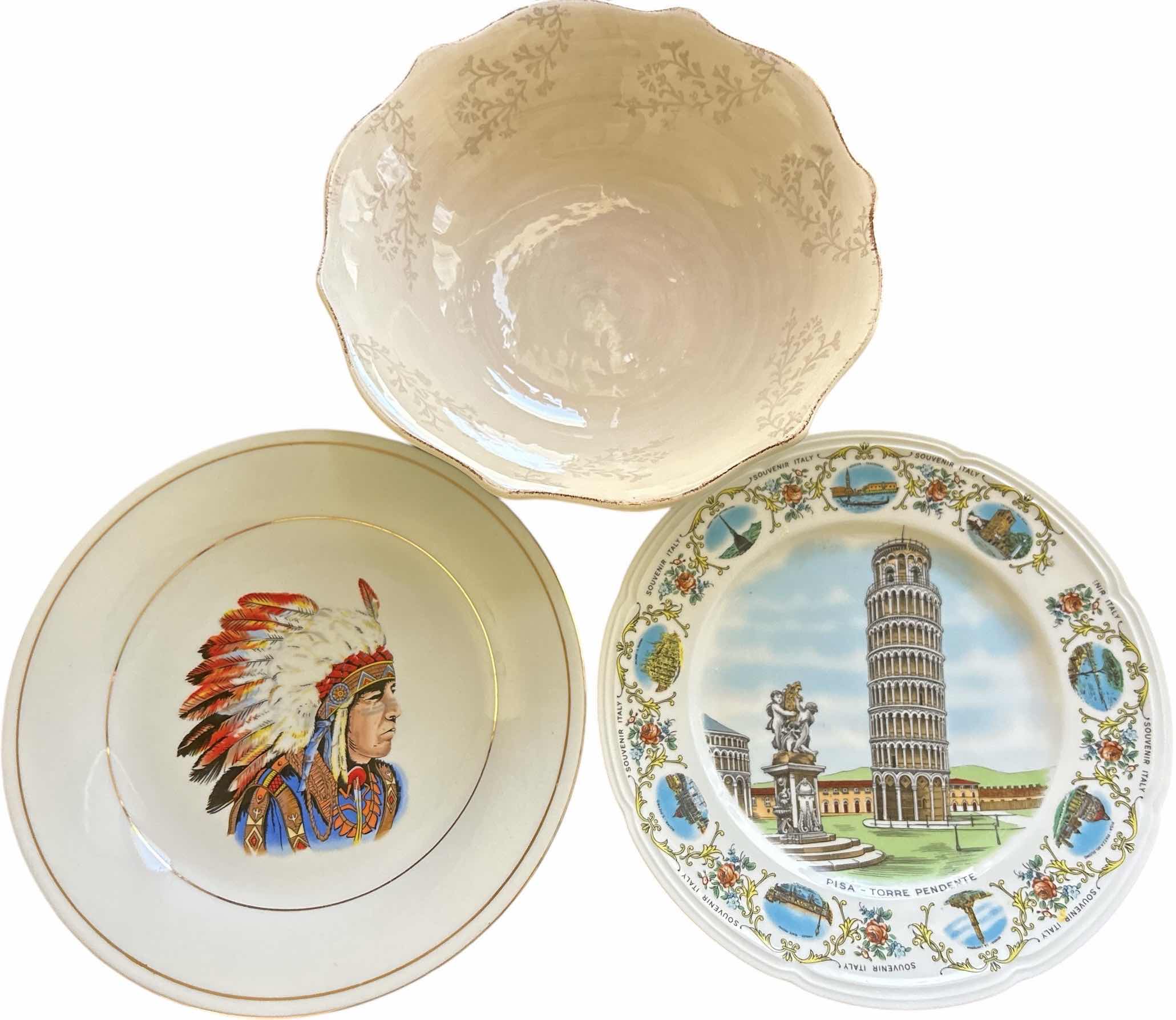 Photo 1 of 2 COLLECTORS PLATES ( INDIAN FINE CHINA) , SERVING BOWL