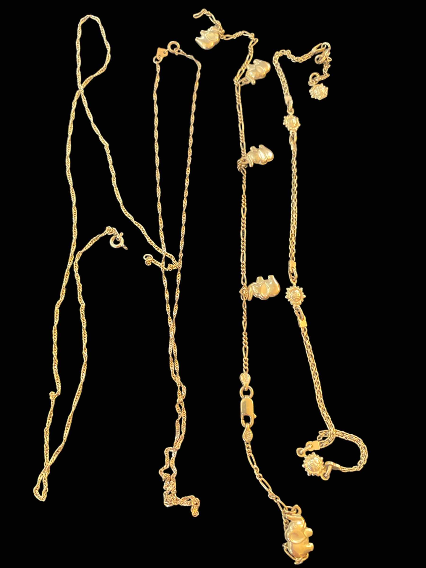 Photo 1 of 4 PIECES 14K GOLD JEWELRY 12.18g - ALL REQUIRES REPAIR