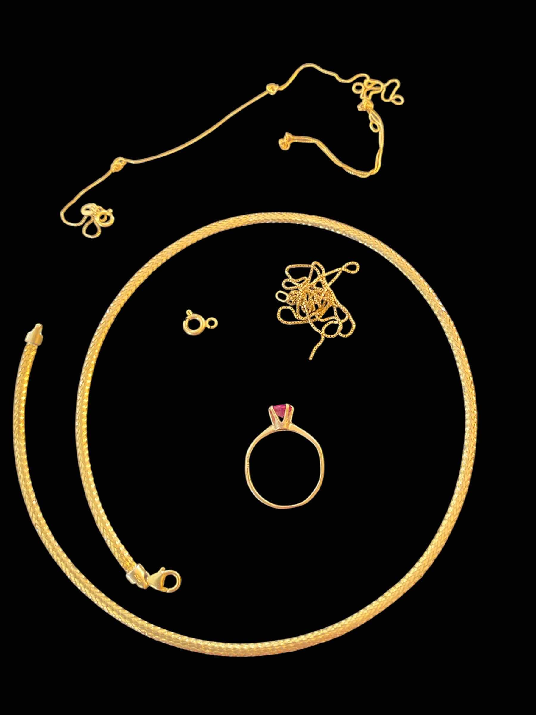 Photo 1 of 4 PIECES 10KGOLD JEWELRY 6.0g  - ALL REQUIRES REPAIR