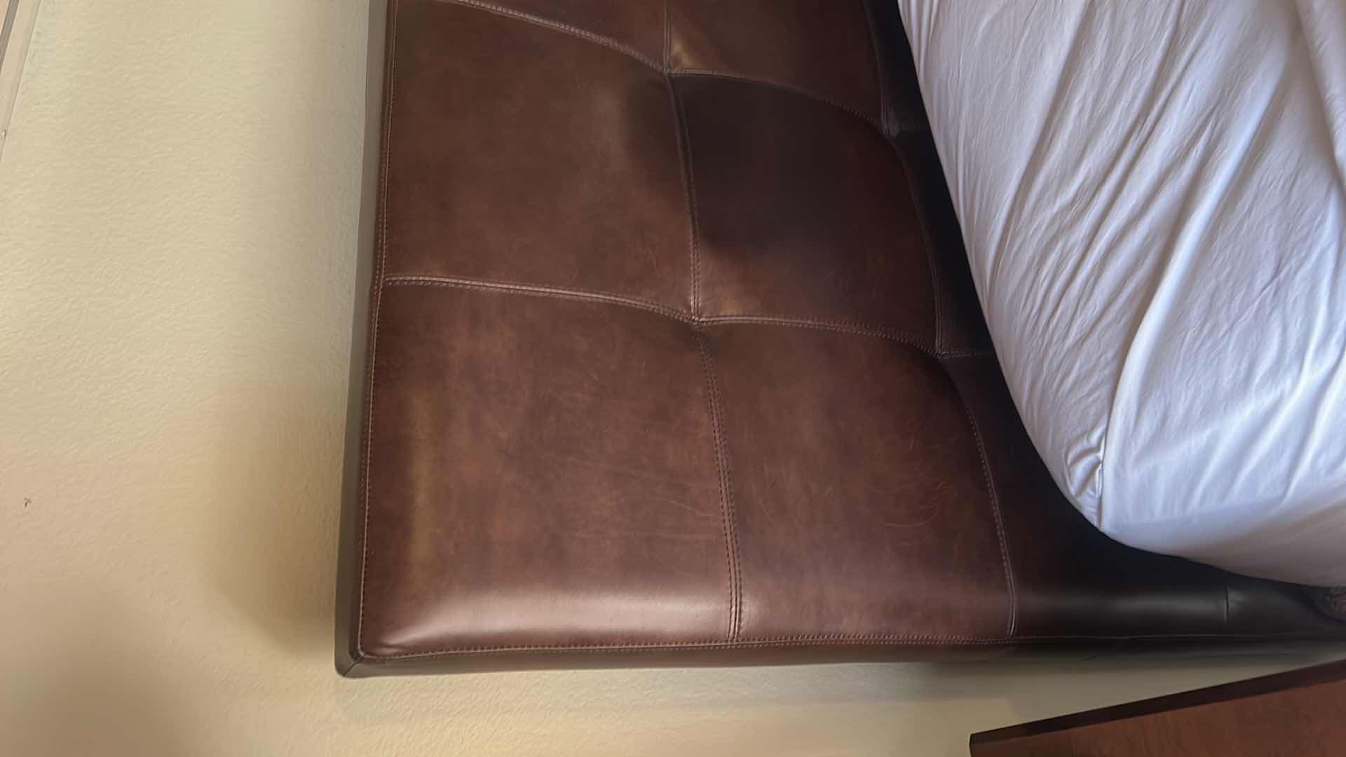 Photo 1 of KING DARK BROWN BONDED LEATHER HEADBOARD 79” x H51”