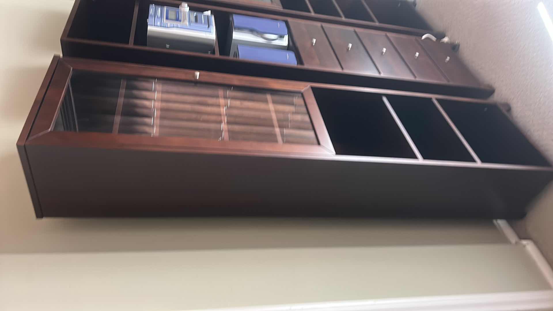 Photo 4 of 6’ WOOD BOOKSHELF / CURIO CABINET 17” x 11 1/2” x H6’