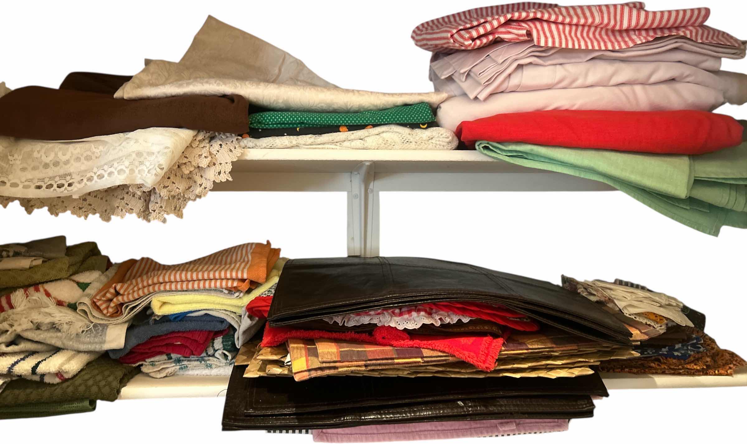 Photo 1 of 2 SHELFS OF LINEN, PLACEMATS, HAND TOWELS AND MORE