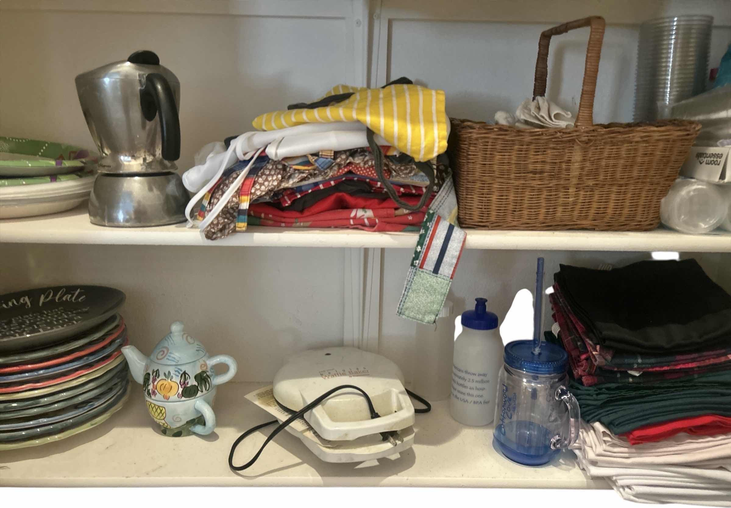 Photo 1 of 2 SHELVES OF KITCHEN ITEMS, BELGIUM WAFFLE BAKER, MUKA EXPRESS, CAPPUCCINO MAKER AND MORE