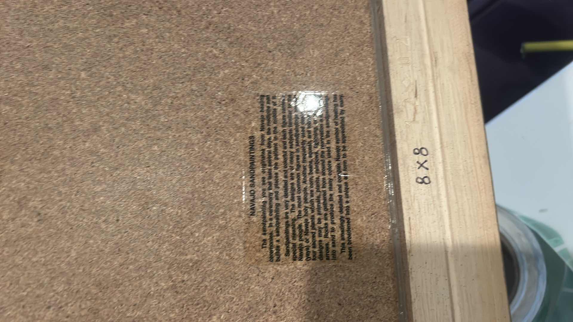 Photo 1 of FRAMED NAVAJO SAND PAINTING ARTWORK  11.25” x 11.25”