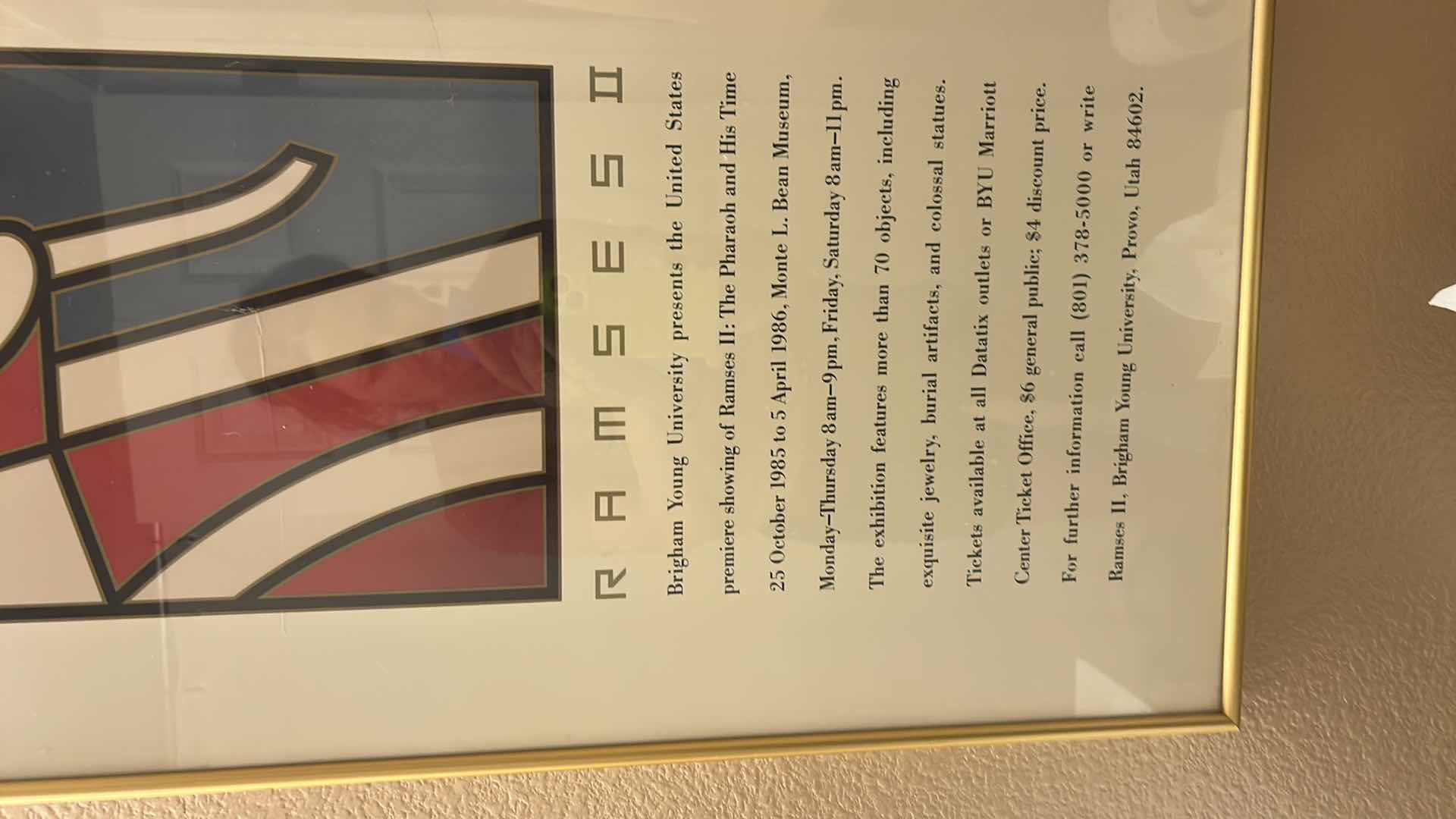 Photo 3 of FRAMED, RAMSEES II PREMIER ARTWORK 14 1/2“ x H32“