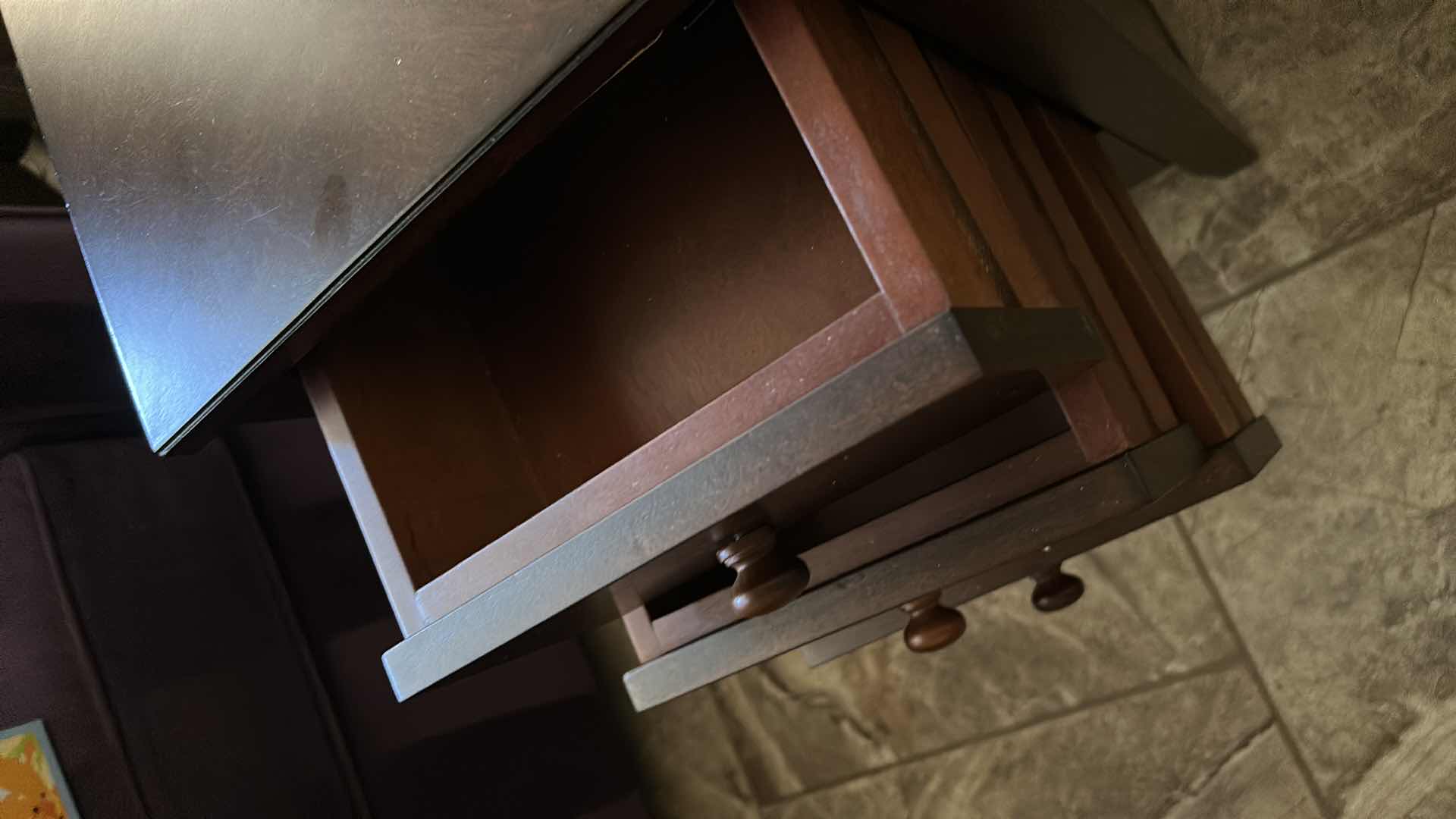 Photo 1 of END TABLE WITH 4 DRAWERS 11.25” x  24” x H24”