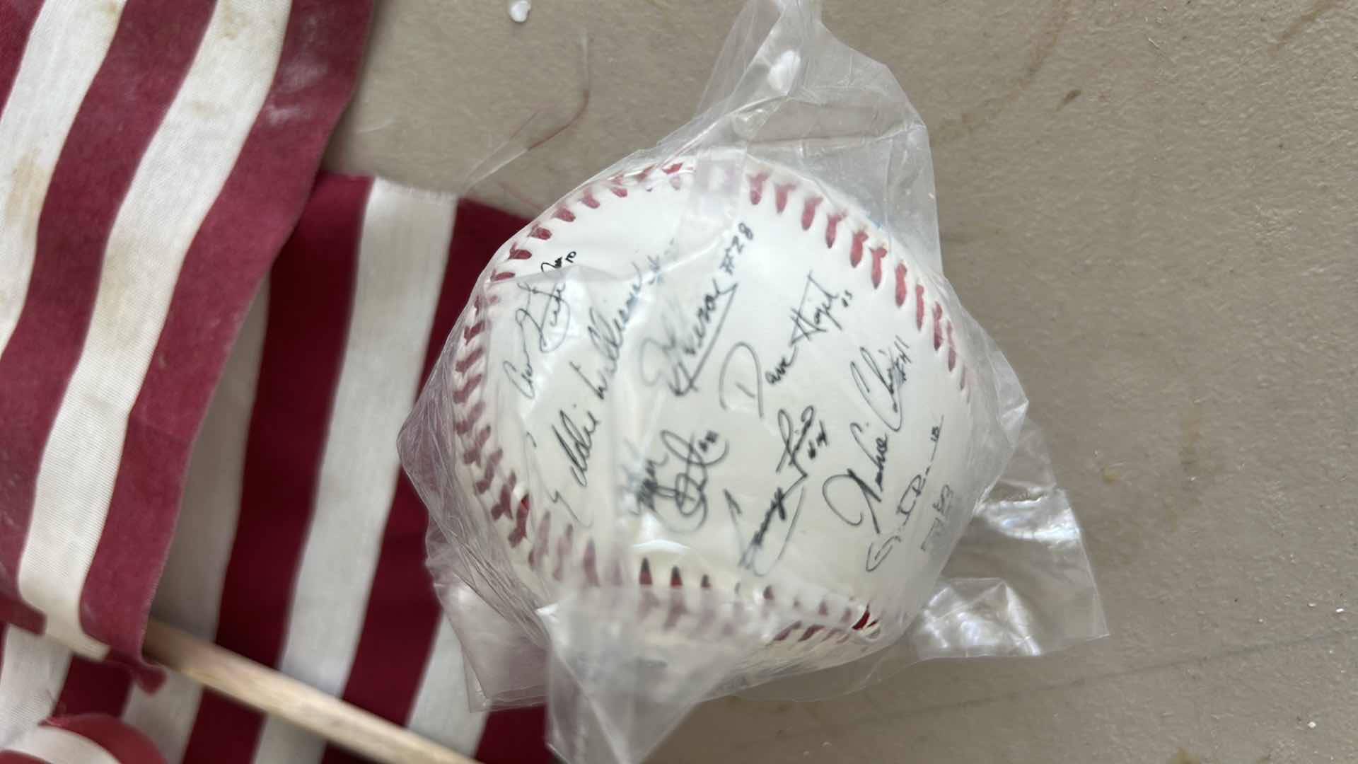 Photo 4 of 6 AMERICAN FLAGS, AUTOGRAPHED LAS VEGAS STARS BASEBALL AND AUTOGRAPHING MINI FOOTBALL