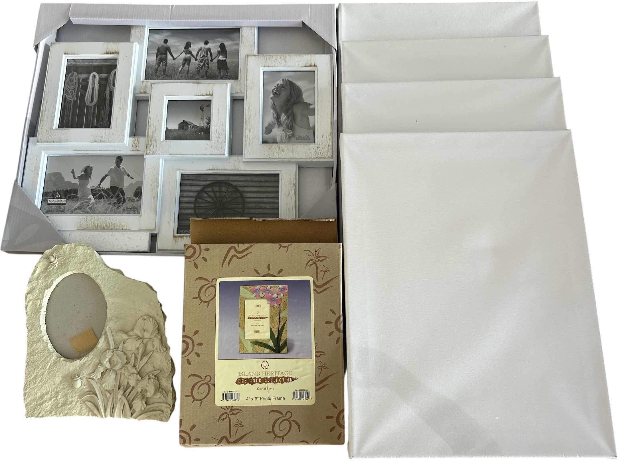 Photo 1 of 3 PHOTO FRAMES AND 4 ART CANVASES