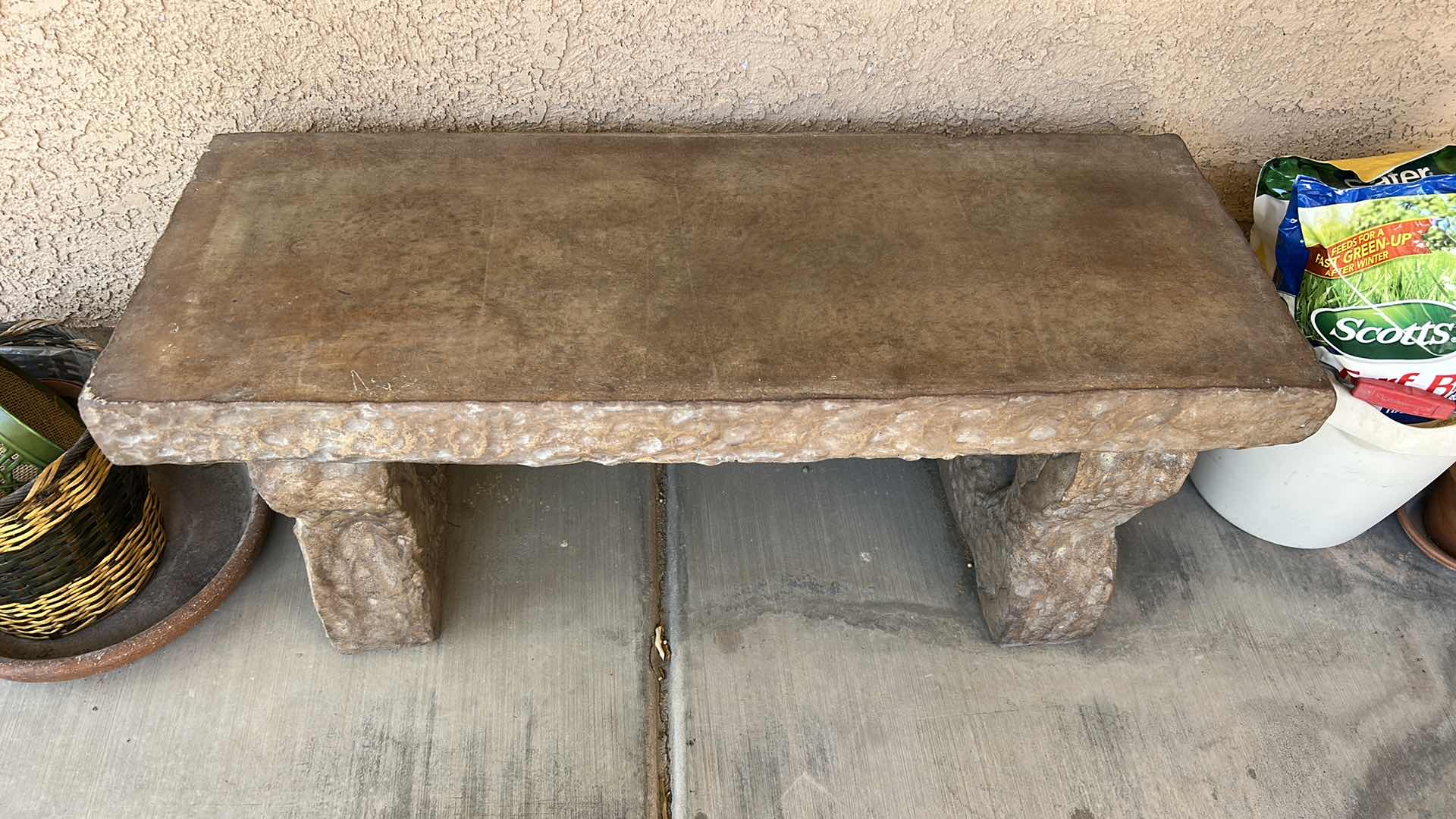 Photo 1 of HEAVY CONCRETE BENCH 39“ x 14 1/2“ x H17“