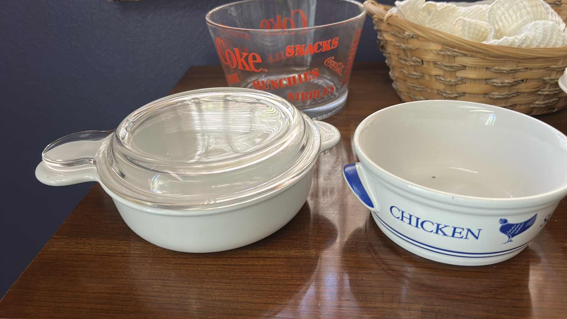 Photo 1 of KITCHEN ITEMS - CROCK POT, BREAD WARMING BASKET, BOWLS AND MORE