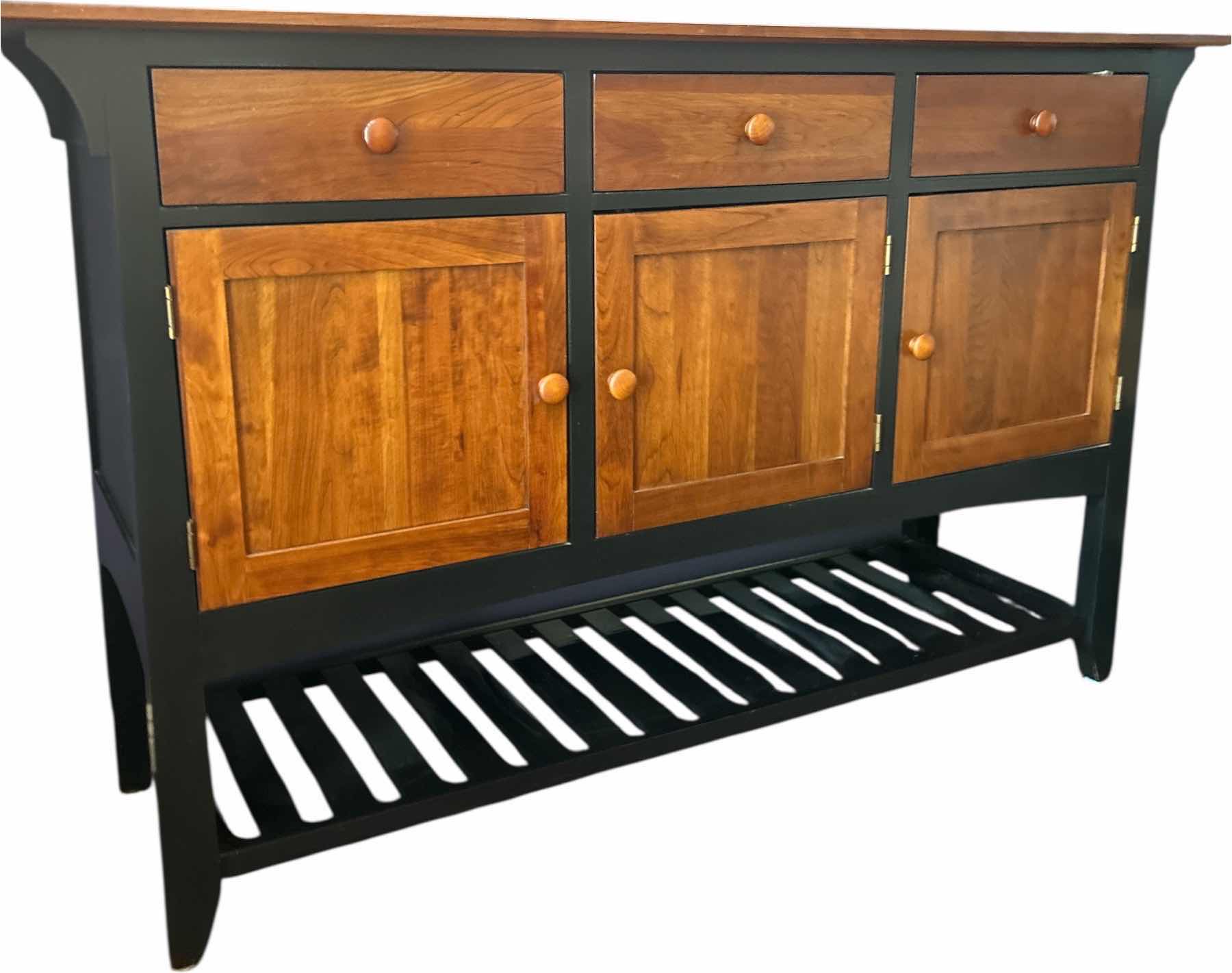 Photo 1 of ETHAN ALLEN WOOD BUFFET CABINET 64“ x 19“ x H40 1/2“