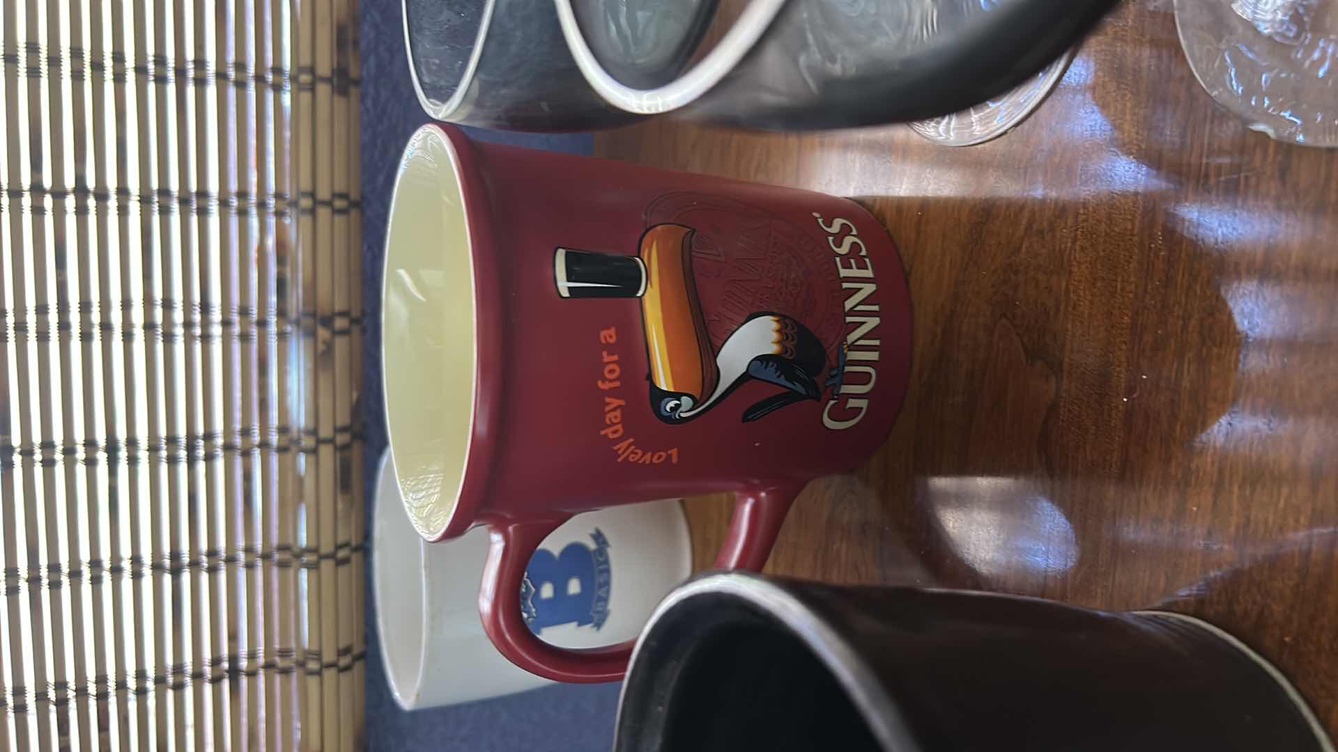 Photo 1 of 5 VINTAGE STEMWARE GLASSES AND 3 COFFEE MUGS