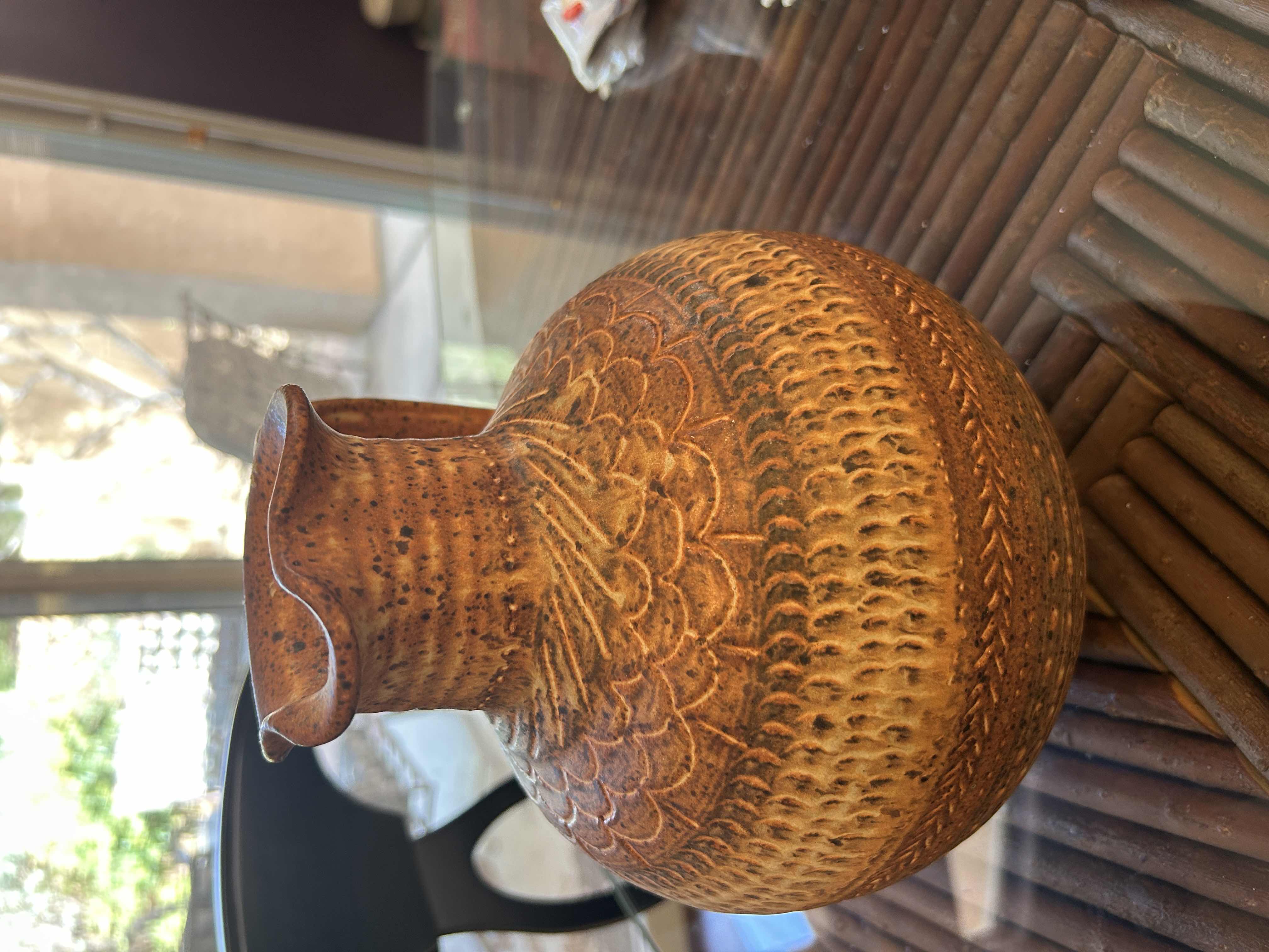 Photo 1 of INITIALED POTTERY PITCHER H9.5”