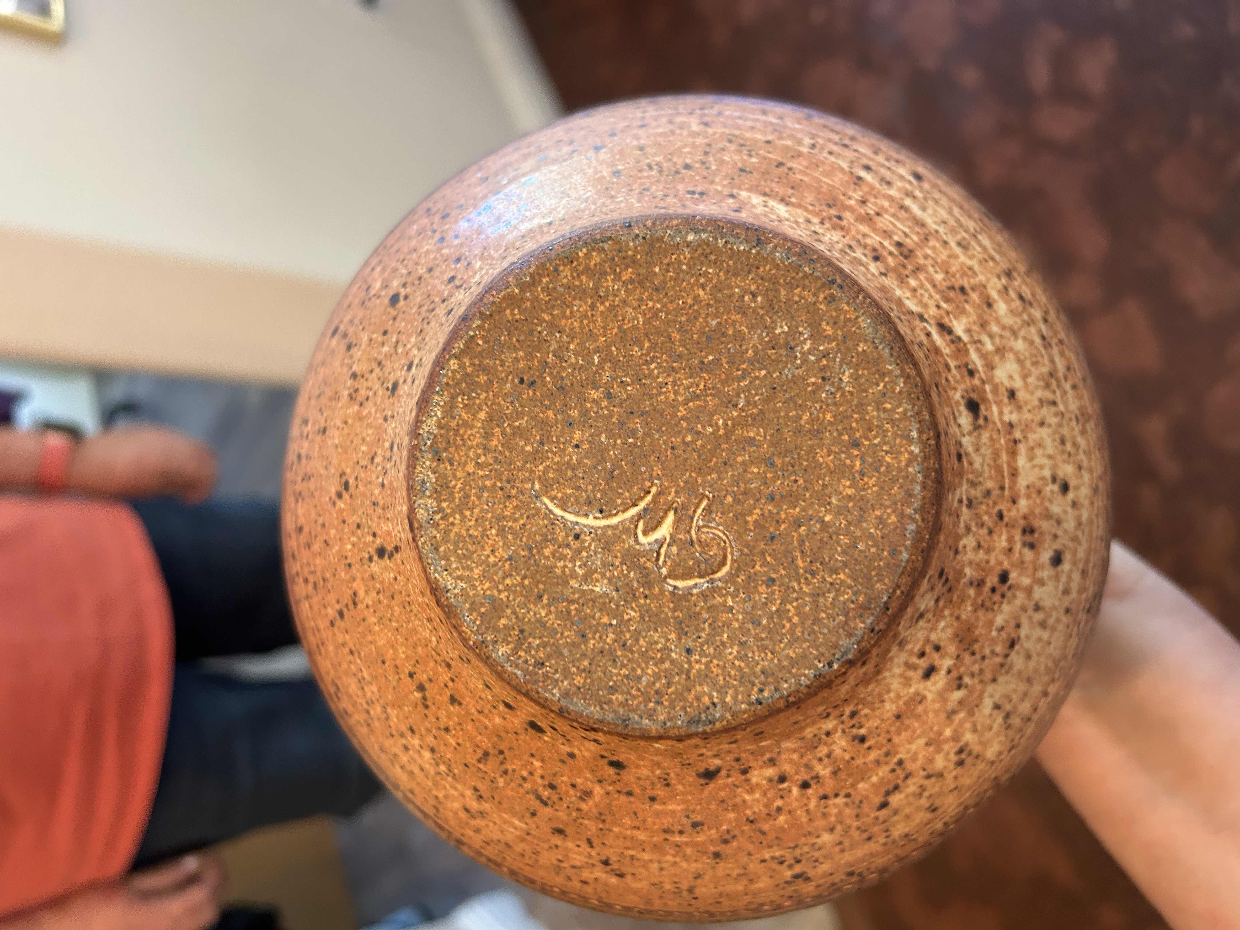 Photo 1 of INITIALED POTTERY PITCHER H9.5”