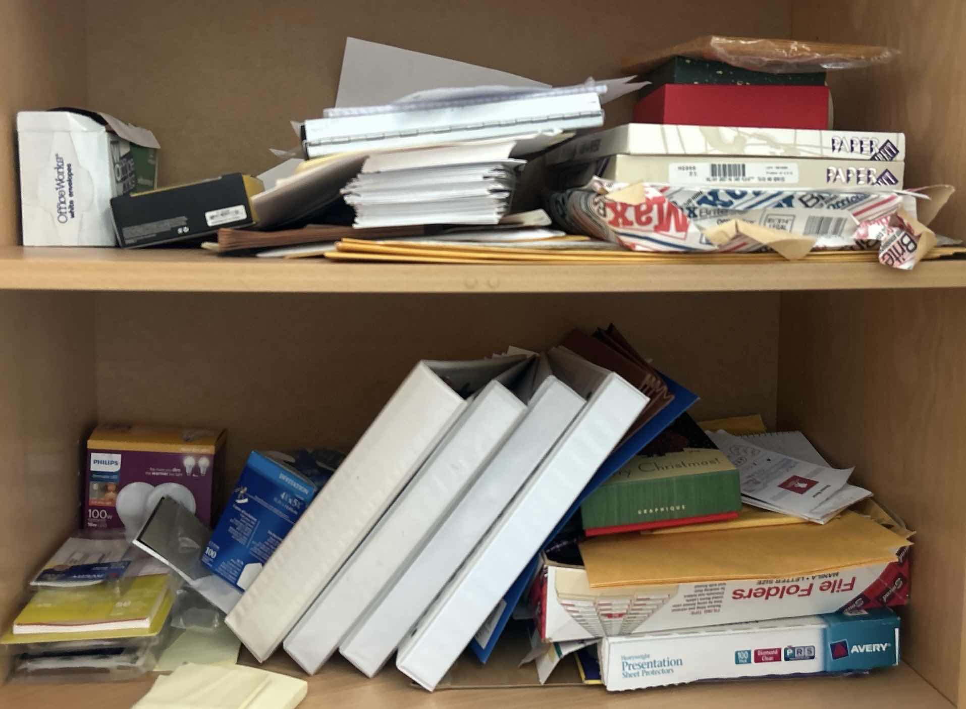 Photo 1 of 2 SHELVES OF OFFICE SUPPLIES