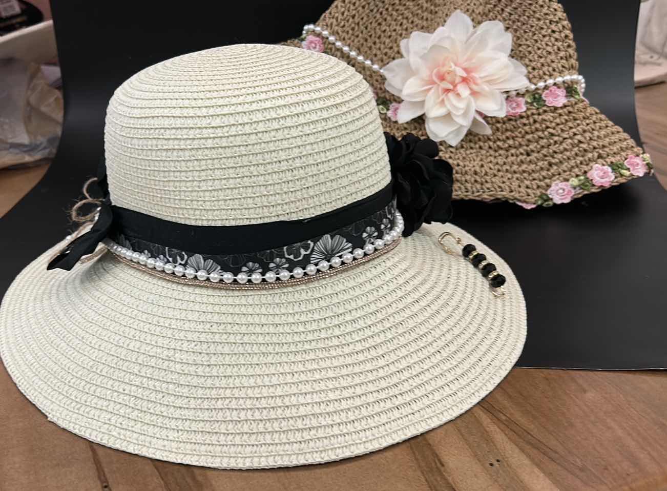 Photo 1 of NEW- 2 WOMENS CUSTOM SUN HATS