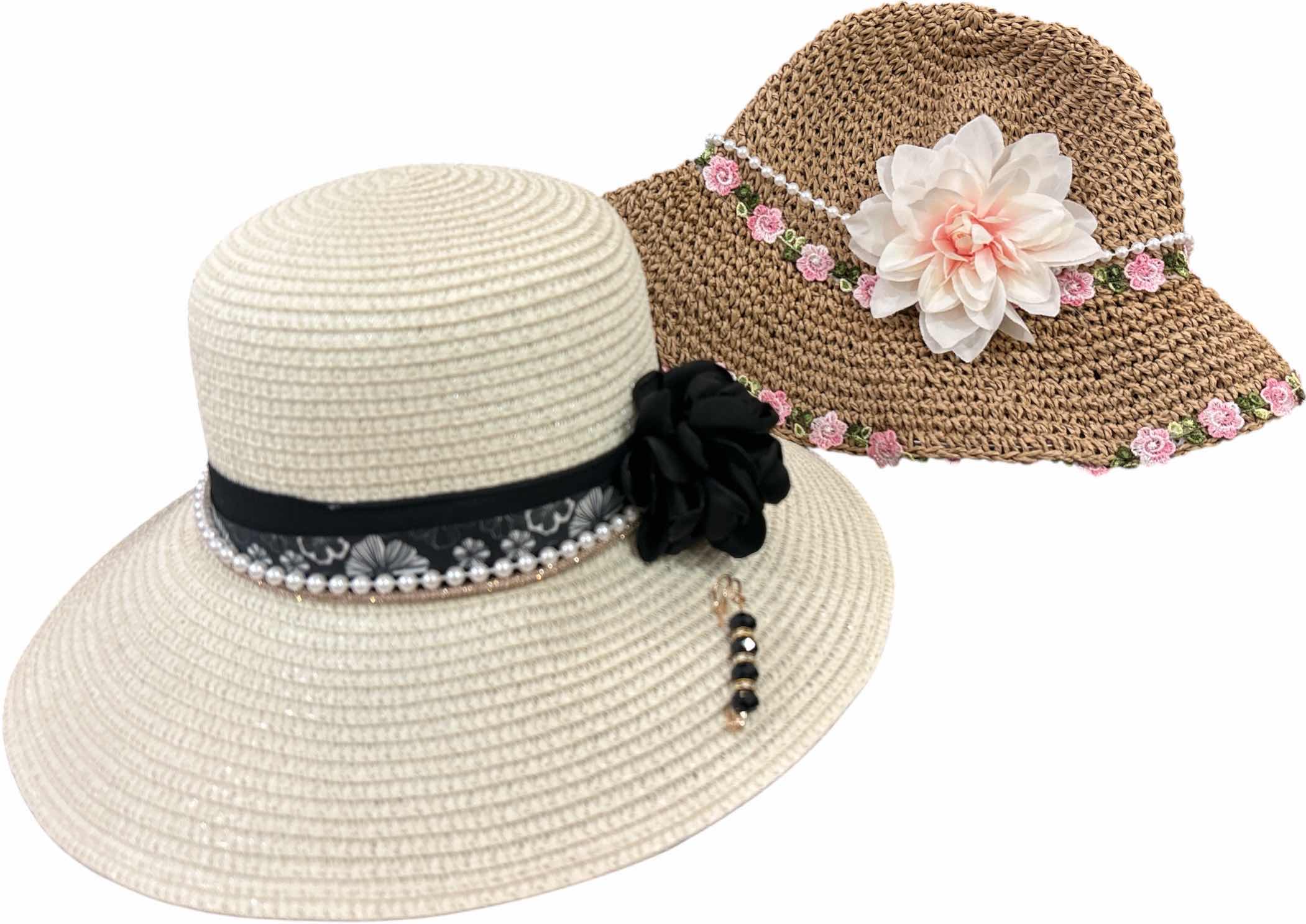 Photo 1 of NEW- 2 WOMENS CUSTOM SUN HATS
