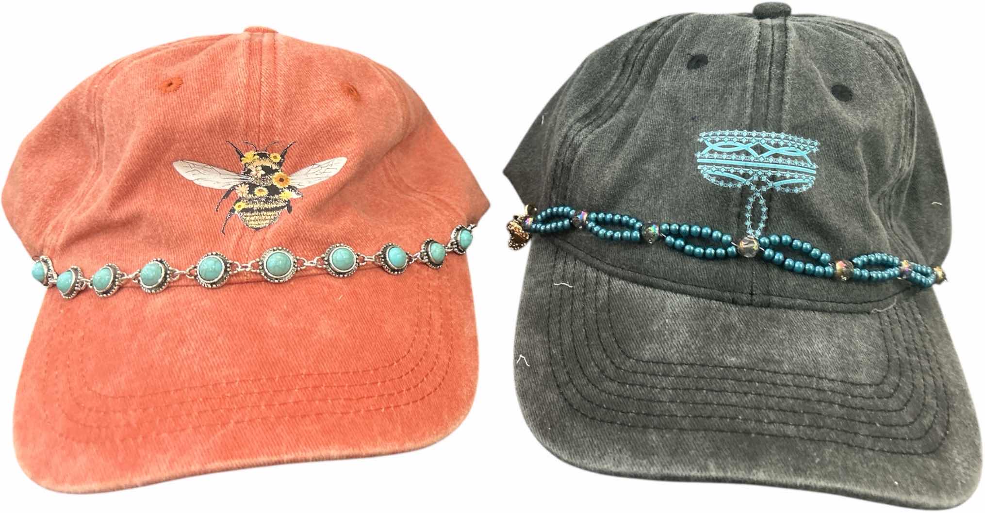 Photo 1 of NEW- 2 WOMENS BASEBALL HATS