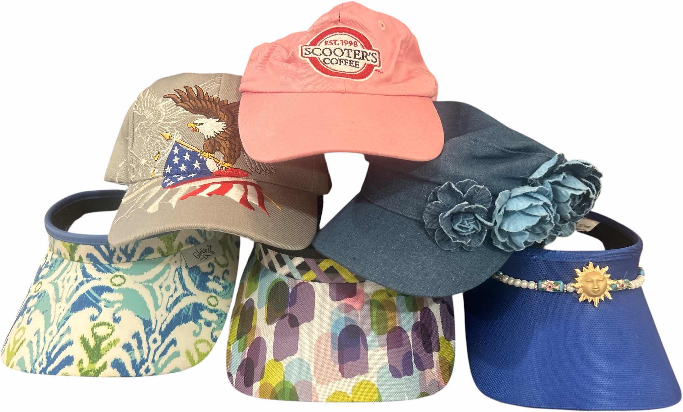 Photo 1 of 5 NEW - 3 VISORS AND 3 BASEBALL CAPS