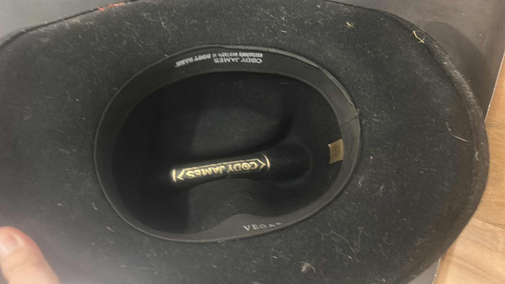 Photo 1 of 2 MENS BLACK FELT COWBOY HATS ( BULLHIDE SIZE L & CODY JAMES SIZE L)