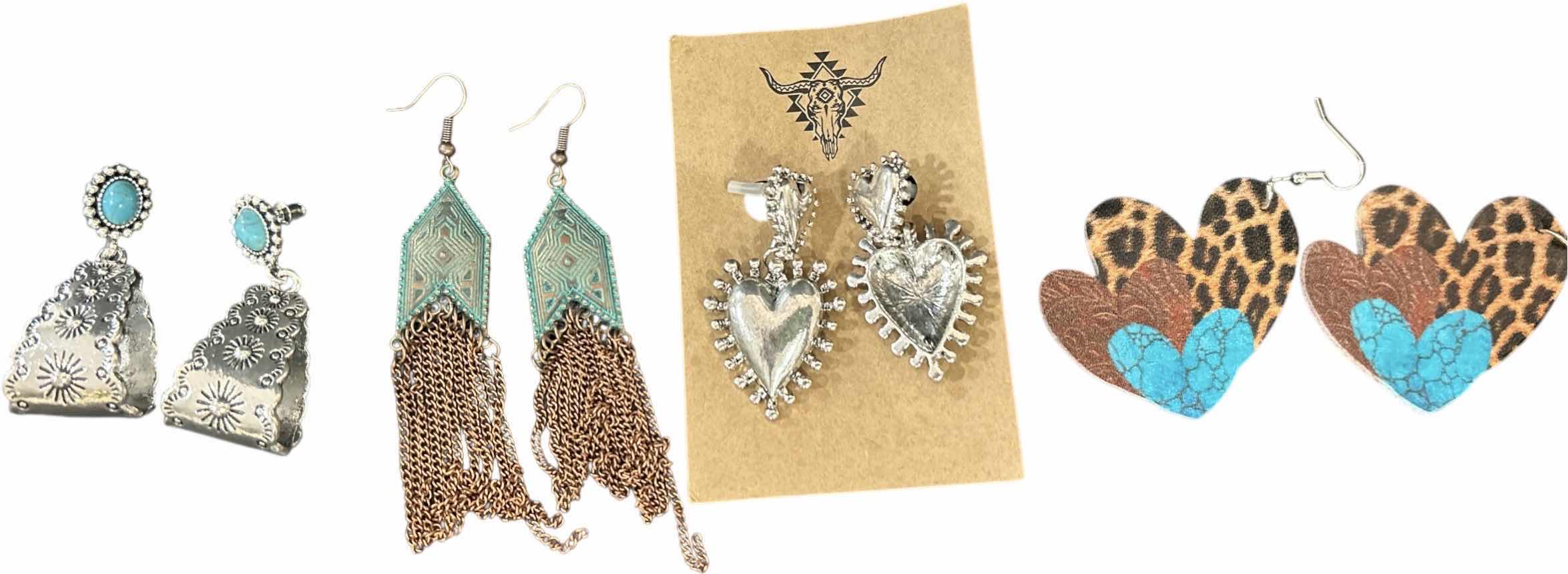 Photo 1 of NEW - 4 PAIRS PIERCED EARRINGS