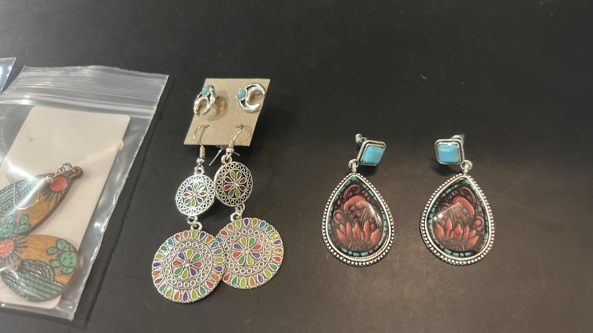 Photo 1 of NEW - 4 PAIRS PIERCED EARRINGS