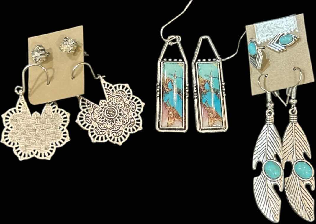 Photo 1 of NEW - 3 PAIRS PIERCED EARRINGS