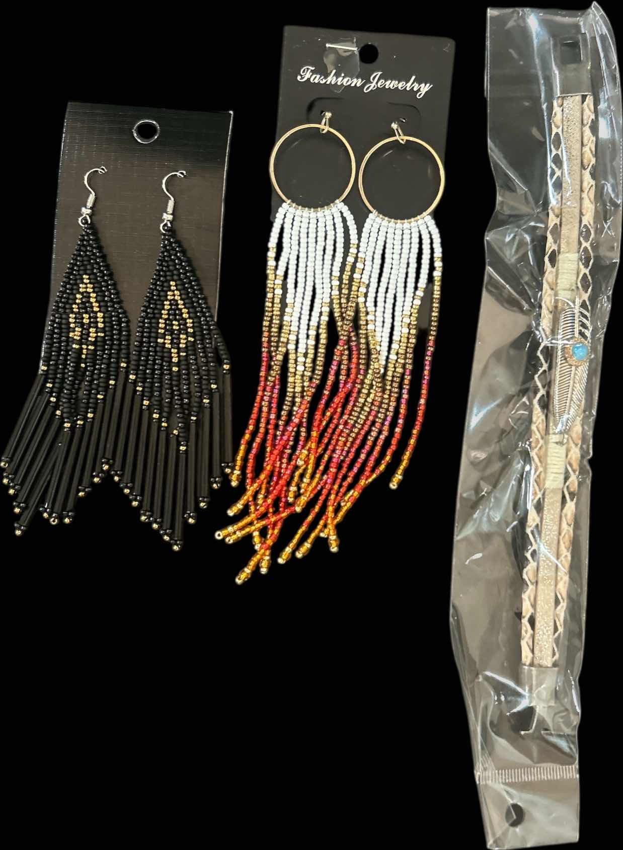 Photo 1 of NEW - 2 PAIRS PIERCED EARRINGS & BRACELET