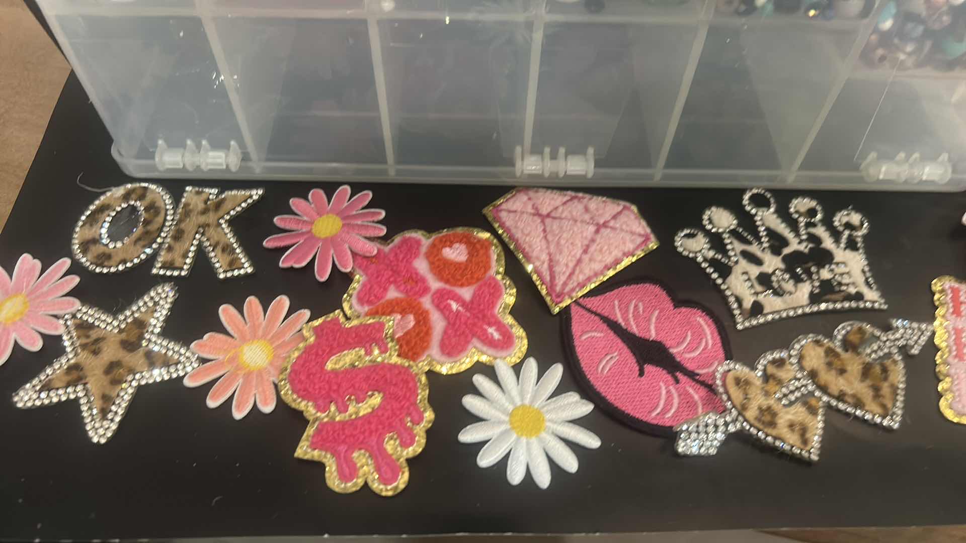 Photo 1 of CRAFTING SUPPLIES- APPLIQUÉS, BEADS, THREAD AND CHARMS