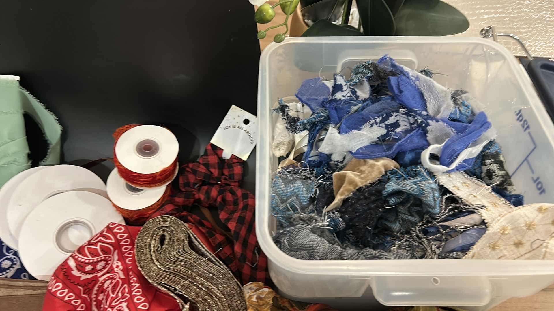 Photo 1 of CRAFTING SUPPLIES- BANDANAS, RIBBON, FABRIC TIES AND MORE