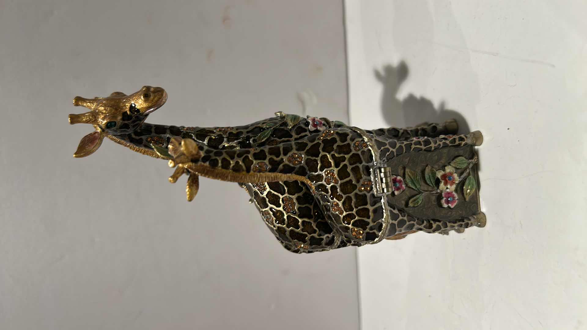 Photo 1 of BEJEWELED GIRAFFE TRINKET BOX H6”