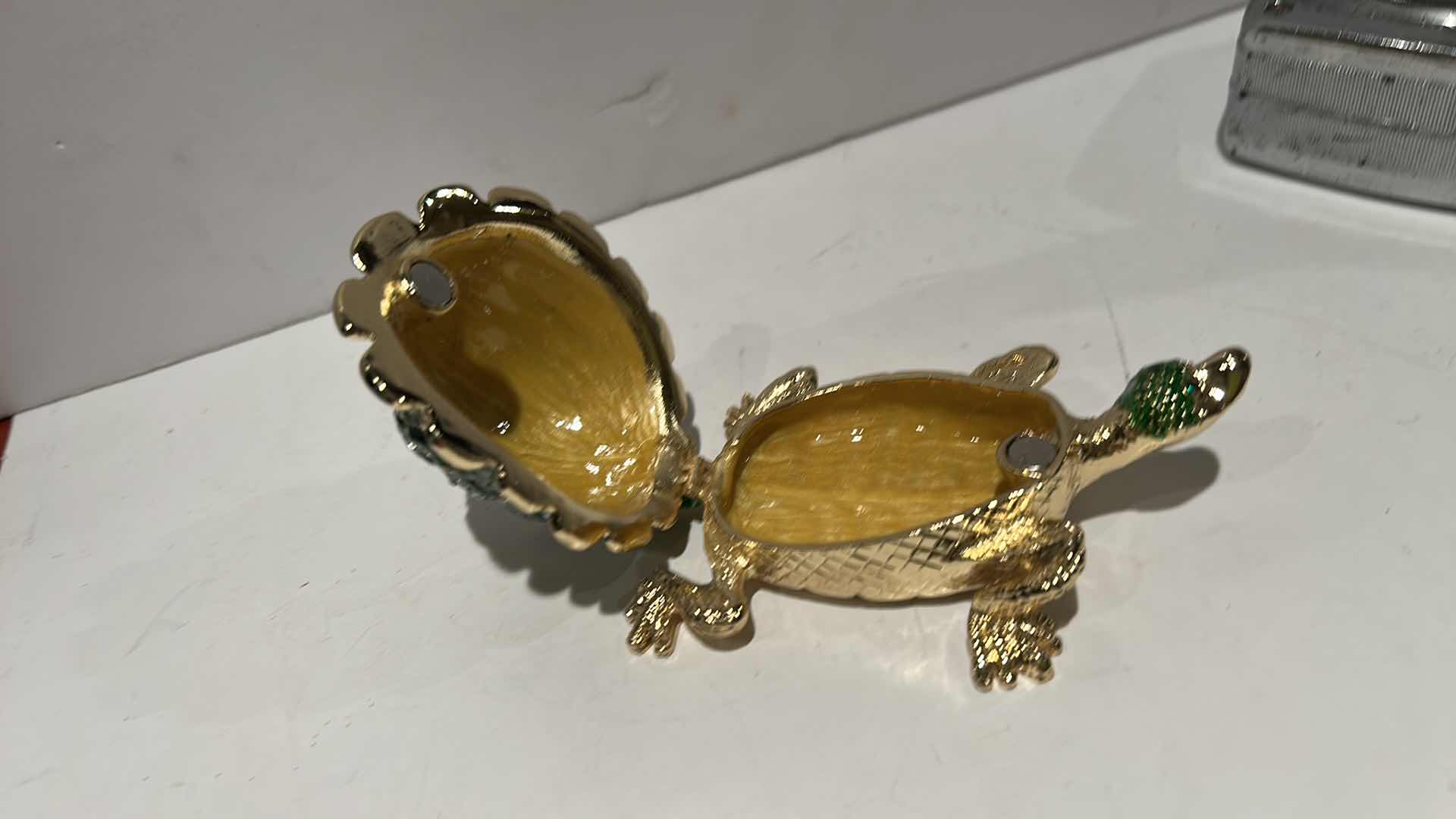Photo 1 of BEJEWELED TURTLE TRINKET BOX H2”