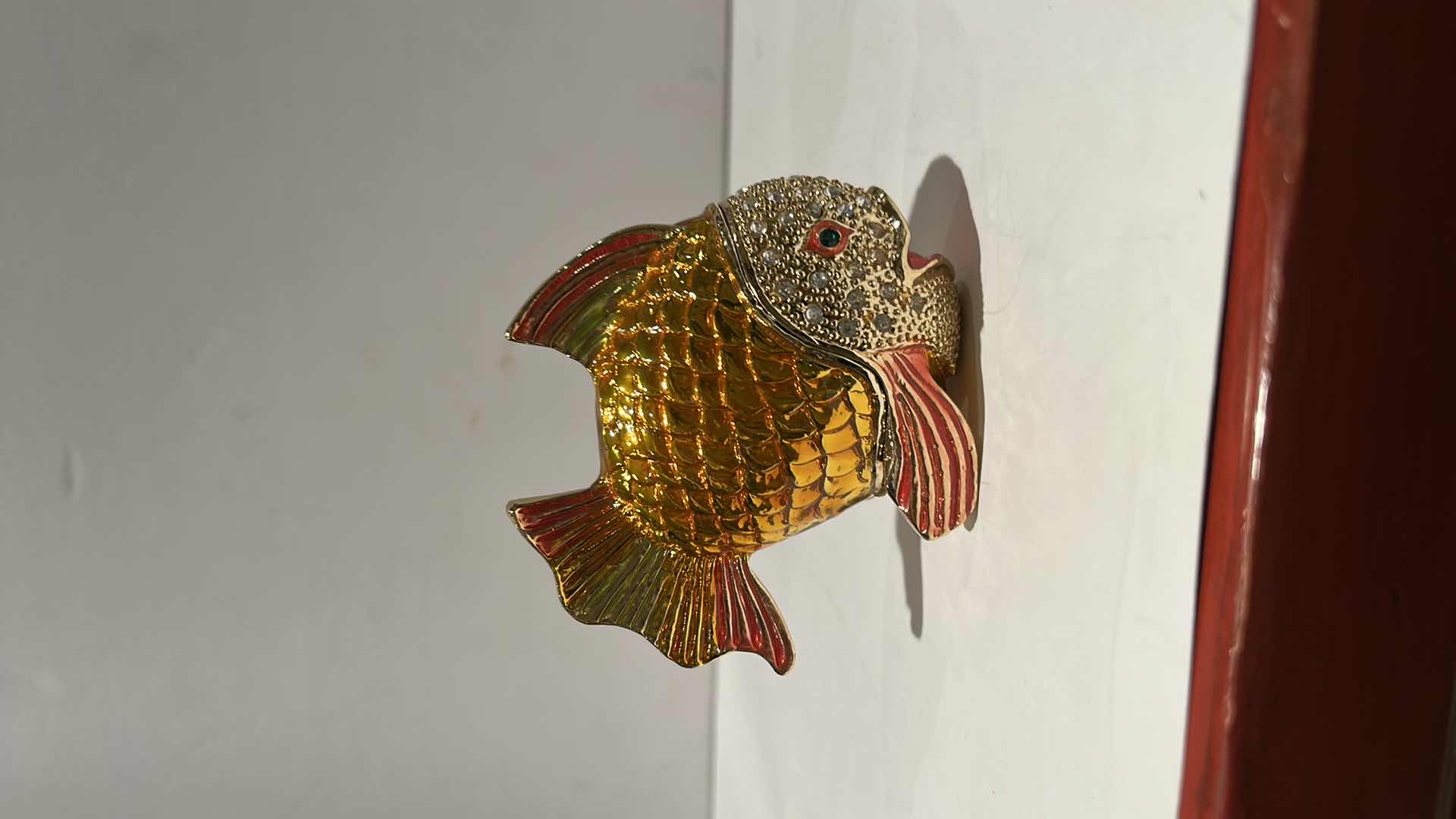 Photo 1 of BEJEWELED FISH TRINKET BOX H3.5”