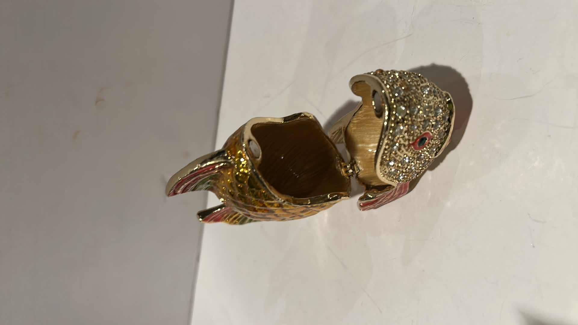 Photo 1 of BEJEWELED FISH TRINKET BOX H3.5”