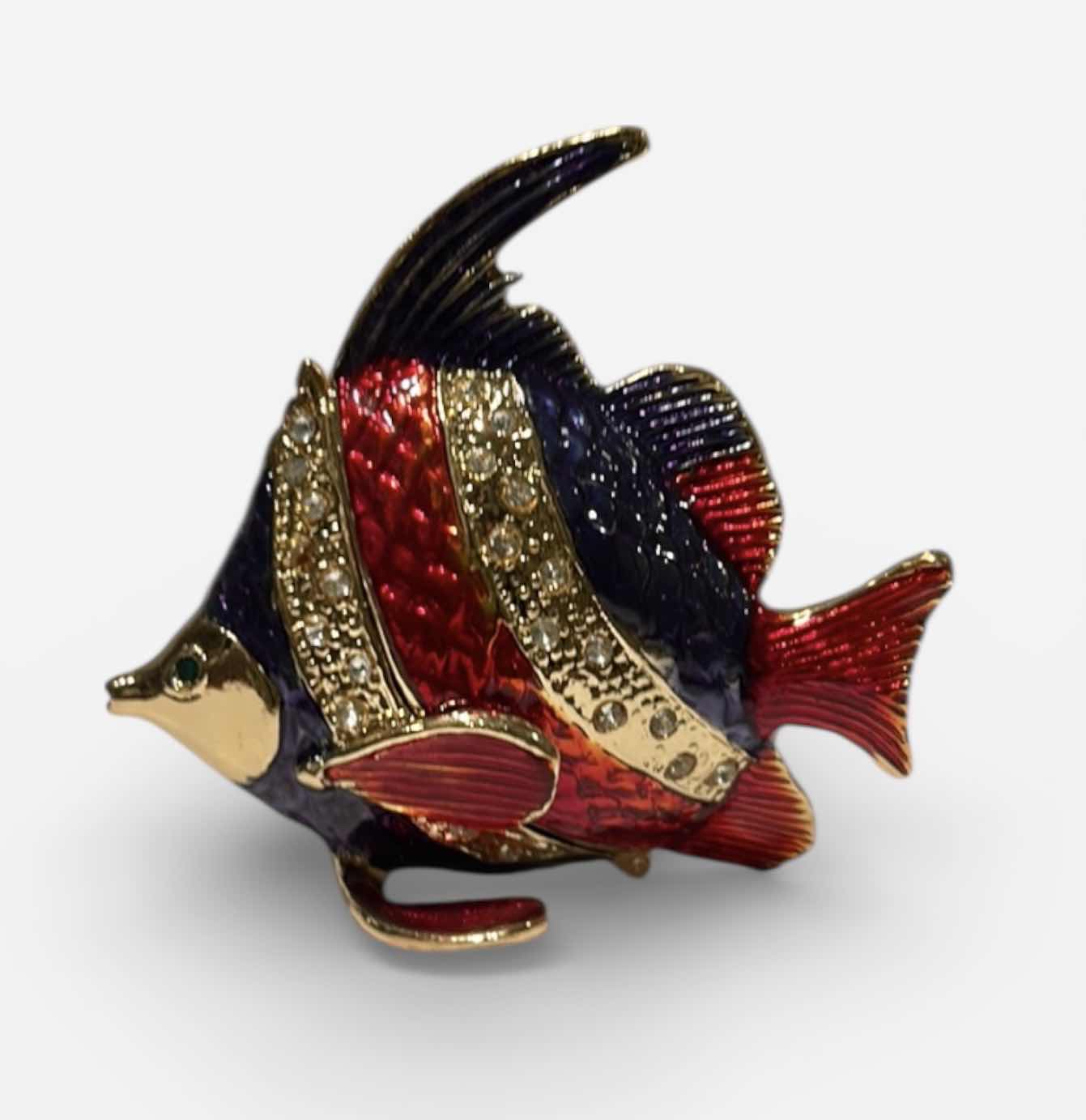 Photo 1 of BEJEWELED FISH TRINKET BOX H3”