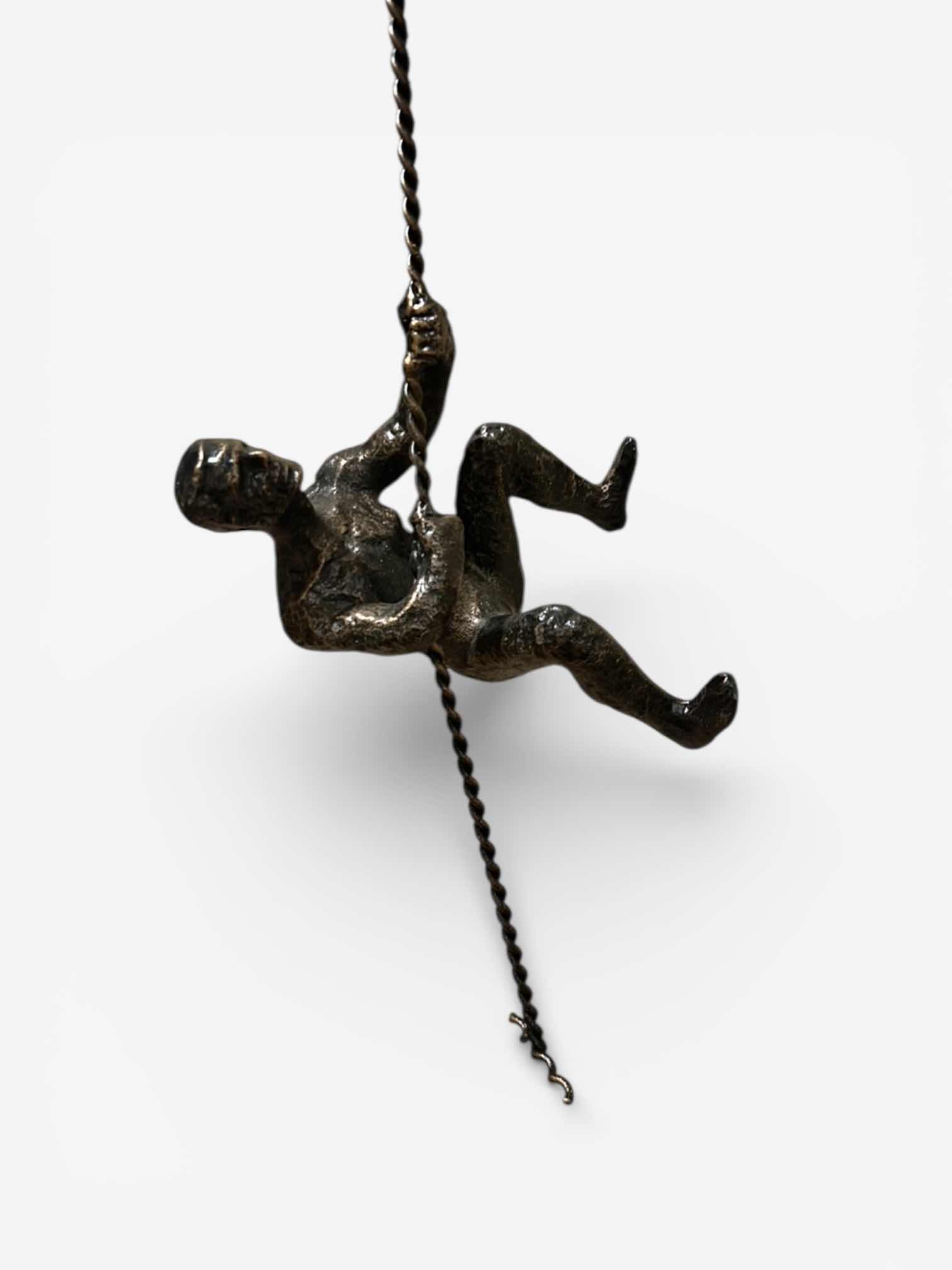 Photo 1 of 42” METAL WALL SCULPTURE “CLIMBING MAN”