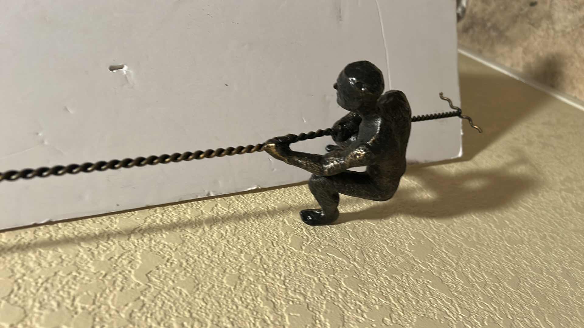 Photo 1 of 42” METAL WALL SCULPTURE “CLIMBING MAN”