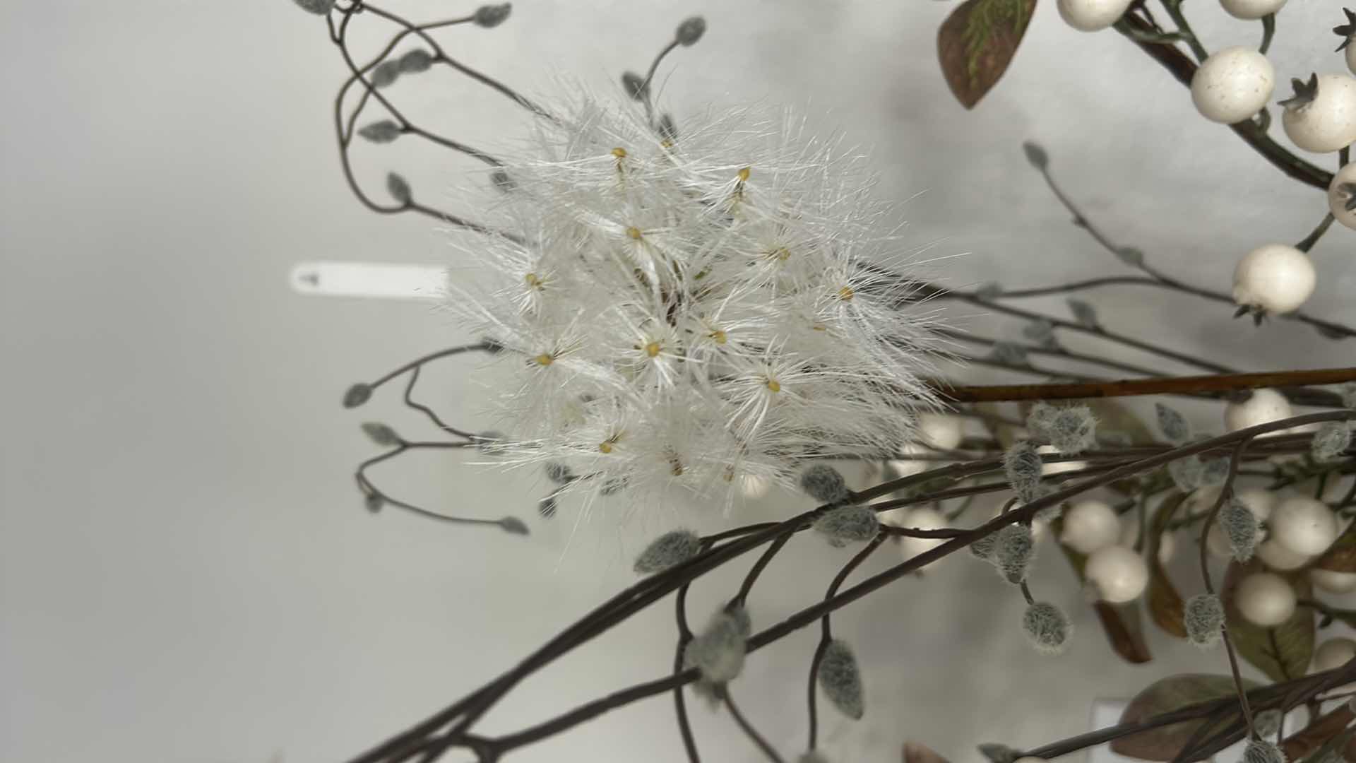 Photo 1 of GLASS VASE WITH DRY FLOWERS H38”