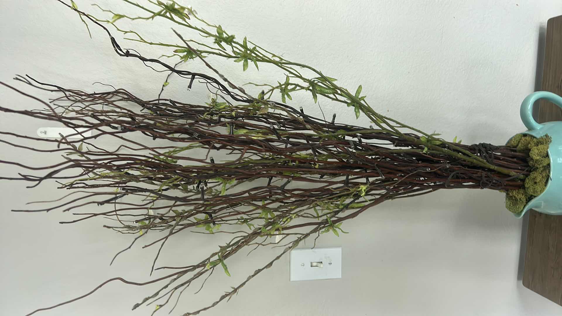 Photo 1 of CERAMIC BLUE PITCHER WITH REEDS H41”