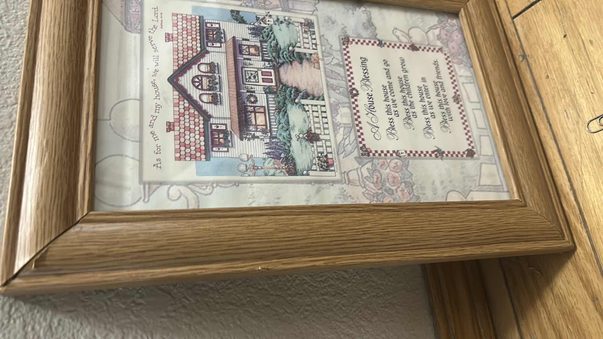 Photo 1 of WOOD FRAMED “A HOME BLESSING” ARTWORK 10” x H15”