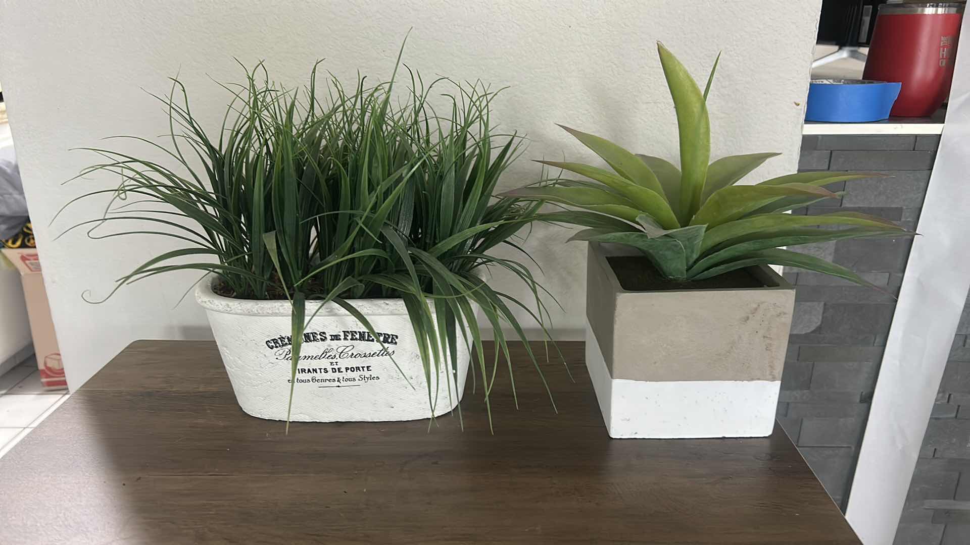 Photo 1 of 2 FAUX POTTED GRASS PLANTS (TALLEST H12”)