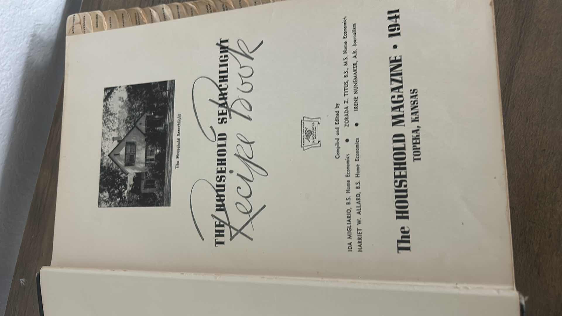Photo 1 of VINTAGE HARDCOVER COPY OF THE HOUSEHOLD SEARCHLIGHT RECIPE BOOK,