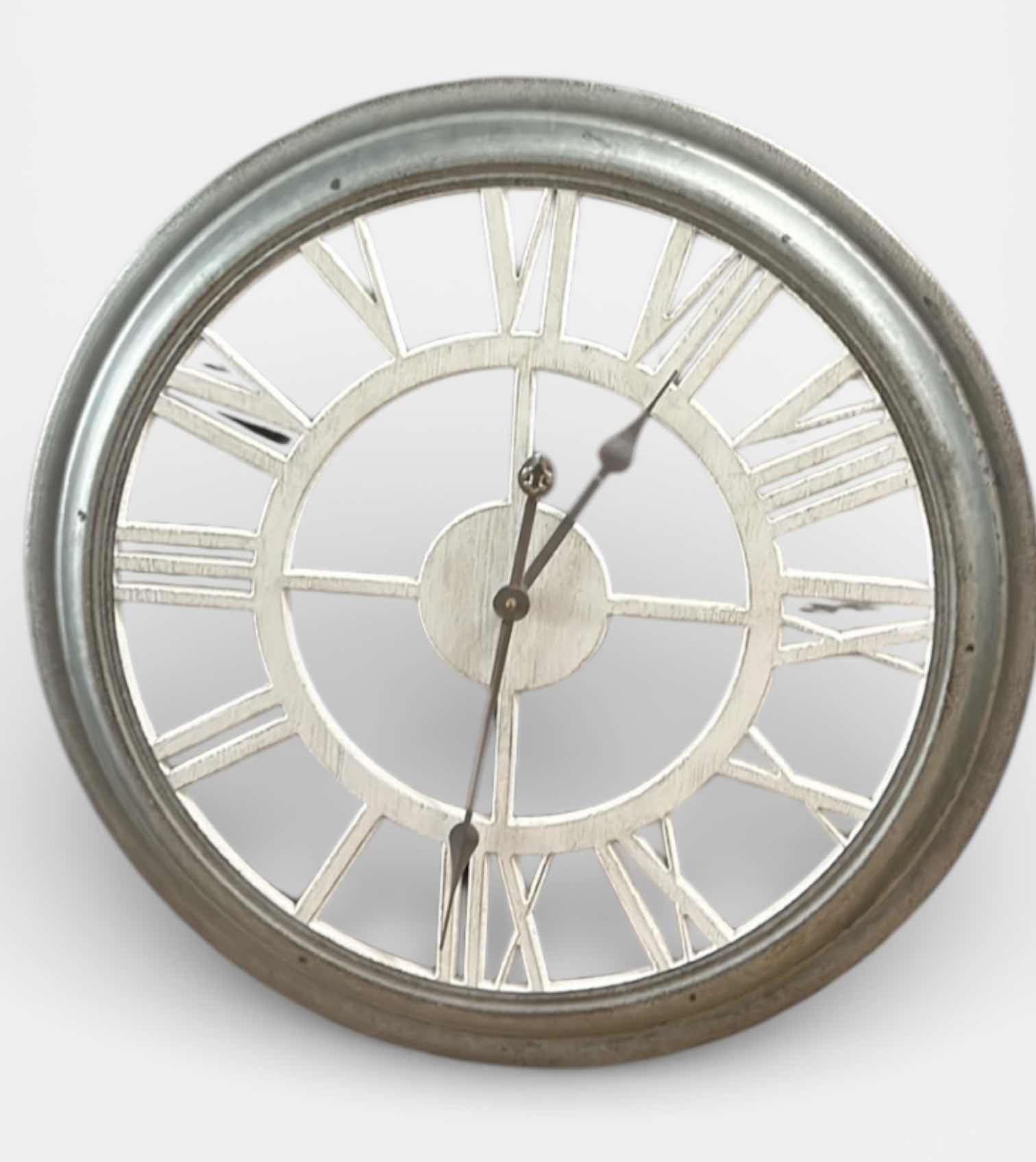 Photo 1 of DECORATIVE TIN WALL CLOCK 27”