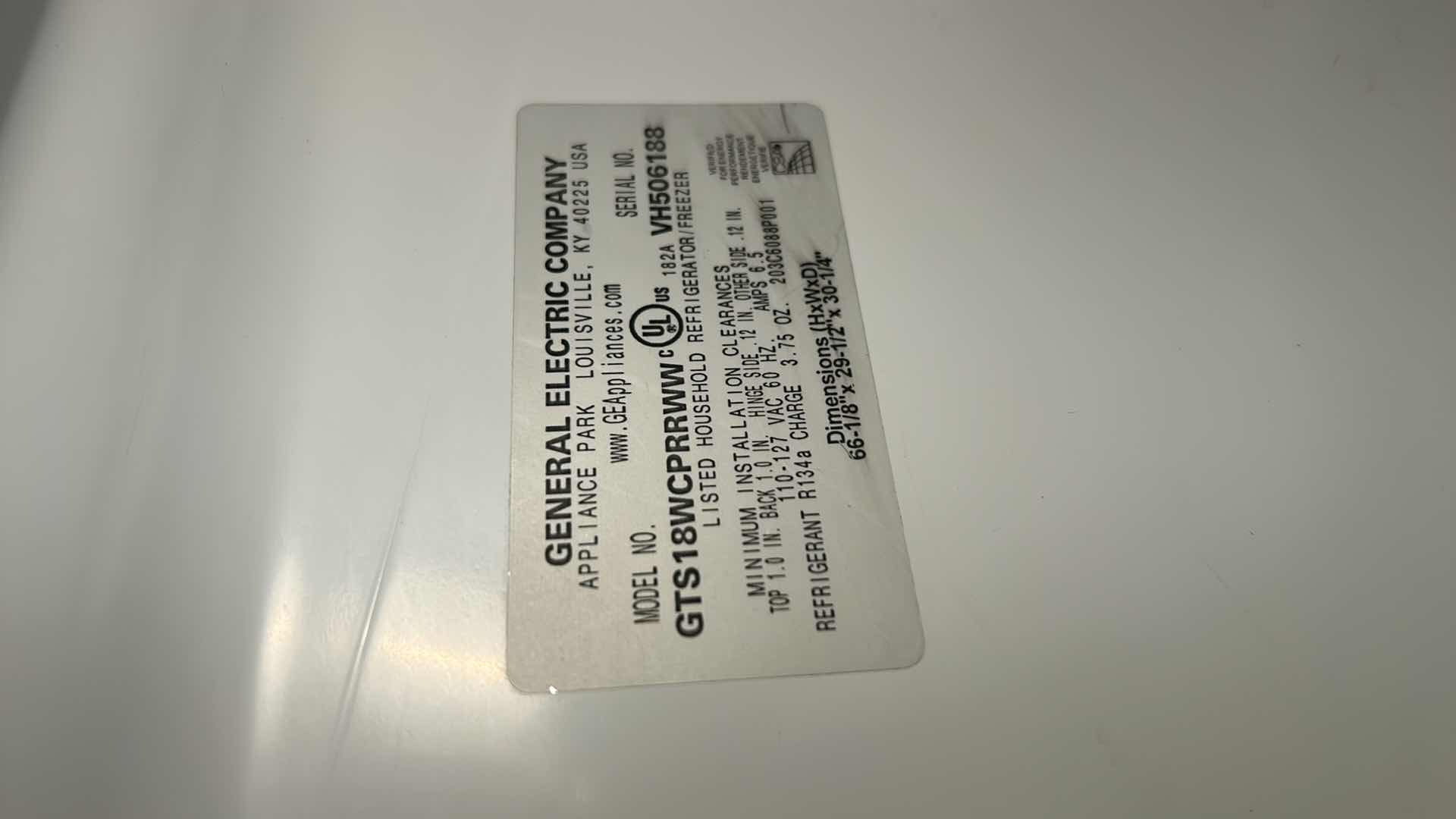 Photo 1 of TOP FREEZER REFRIGERATOR