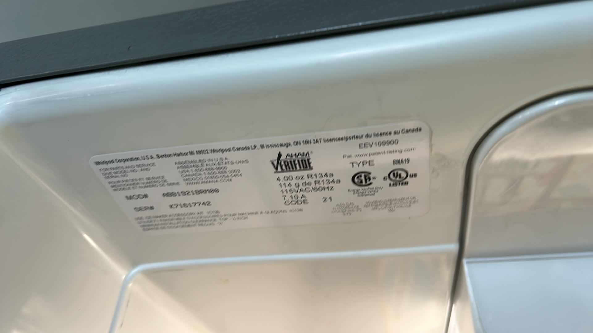 Photo 1 of AMANA REFRIGERATOR