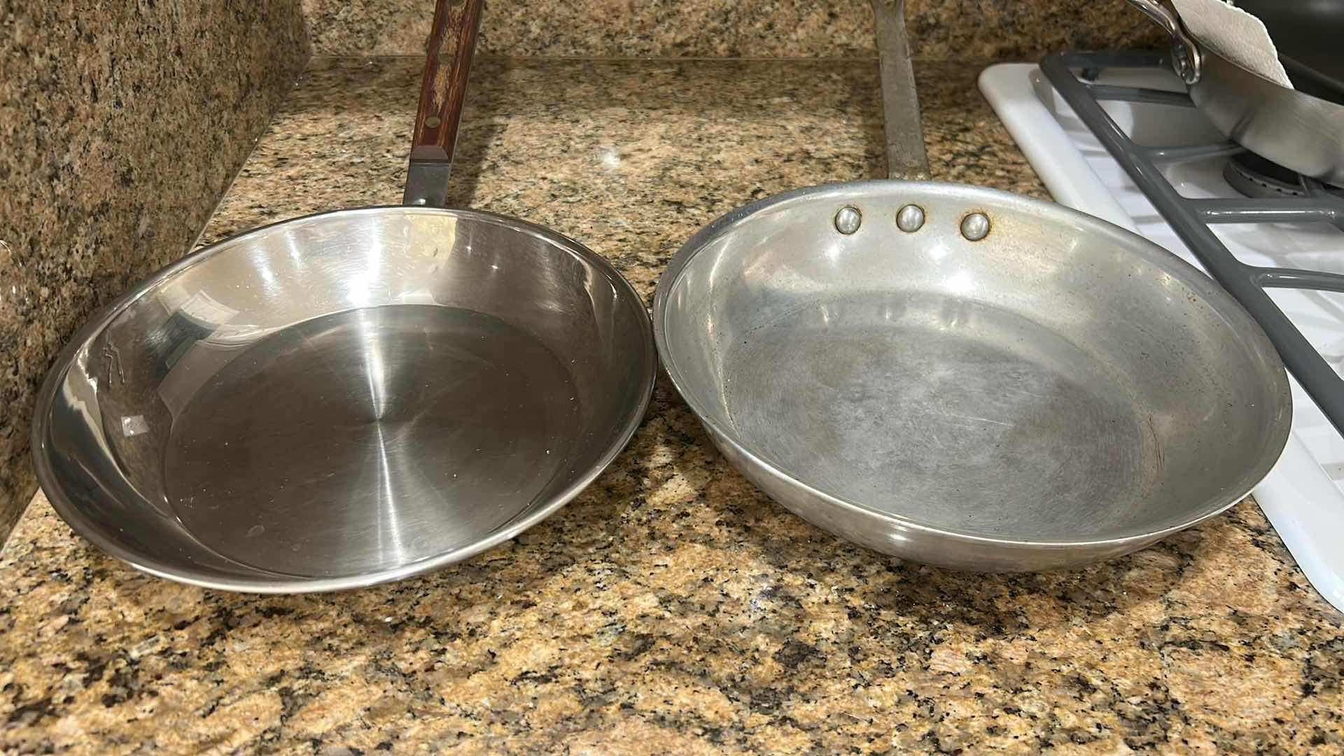 Photo 1 of 2-STAINLESS STEEL FRY PANS