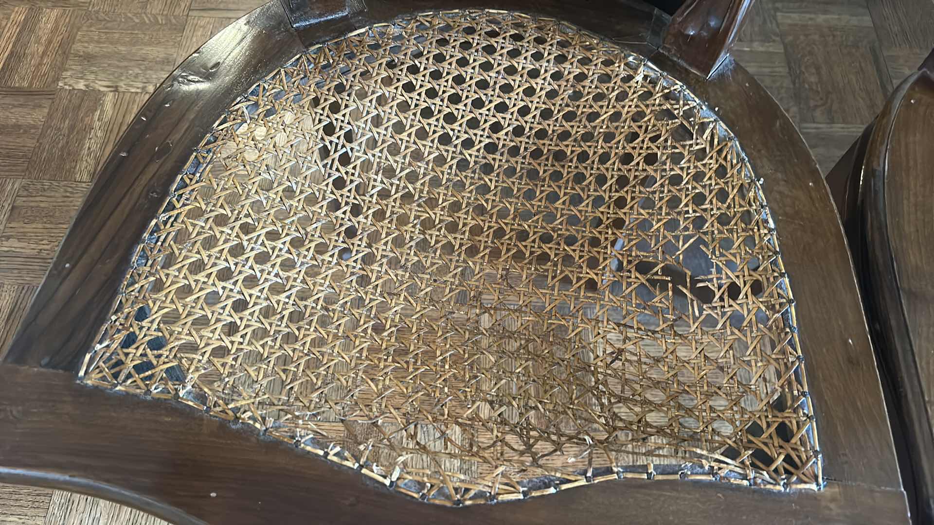 Photo 1 of 2 - ANTIQUE FRENCH CANE DINING SIDE CHAIRS