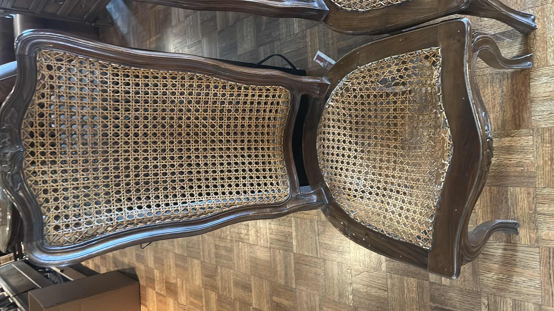 Photo 1 of 2 - ANTIQUE FRENCH CANE DINING SIDE CHAIRS