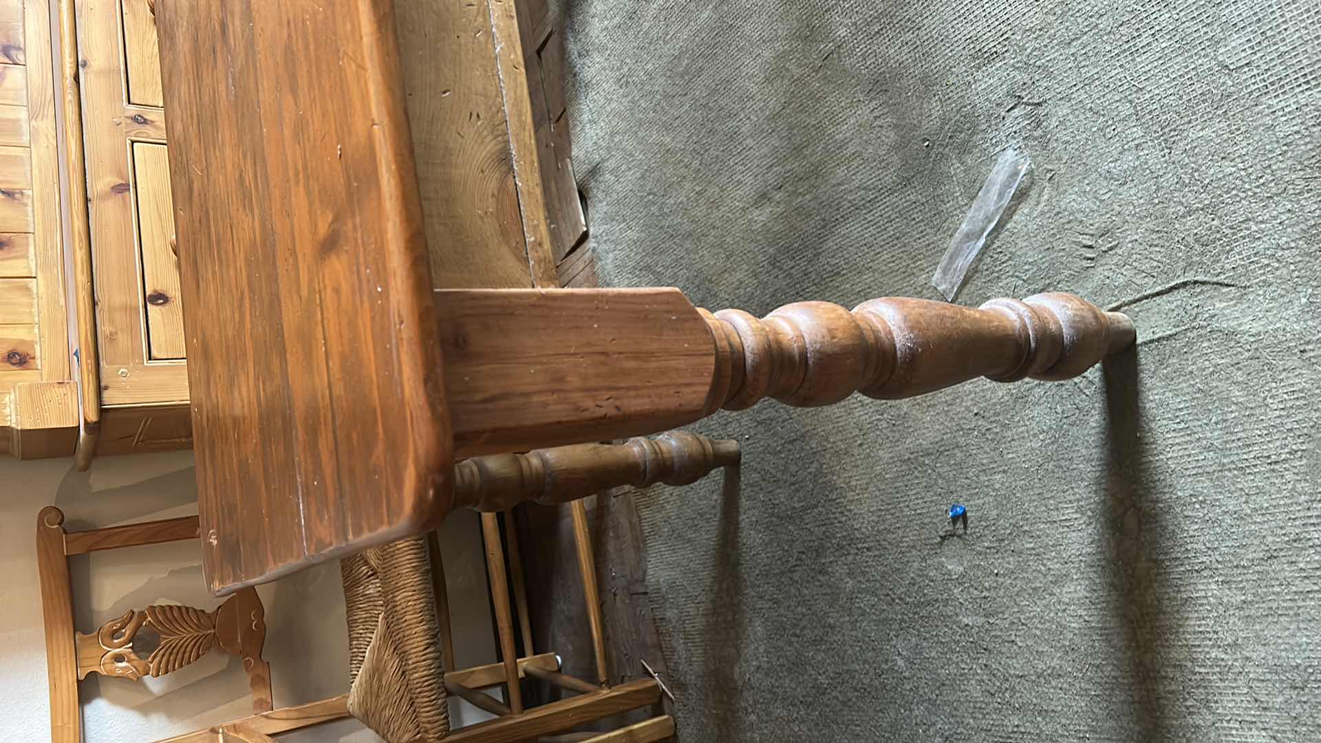 Photo 1 of 5' OLD ENGLISH PINE FARMHOUSE TABLE  H30”